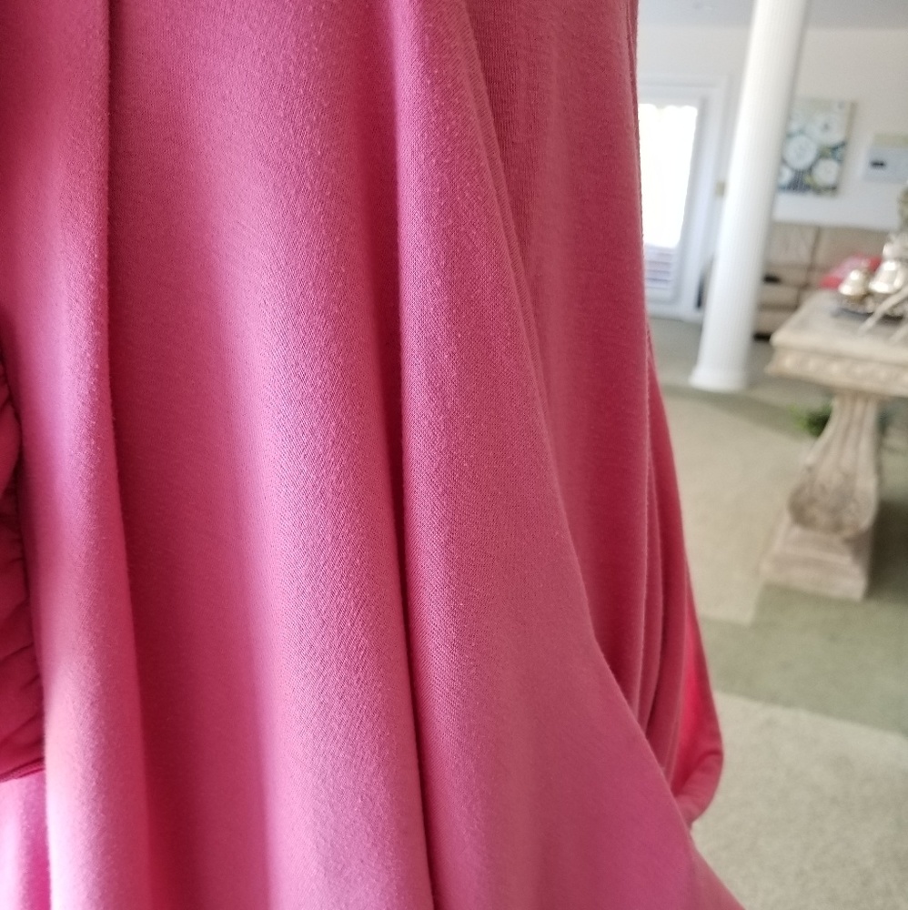 Maurice's pink ruffled front midi dress sz M - Picture 4 of 10